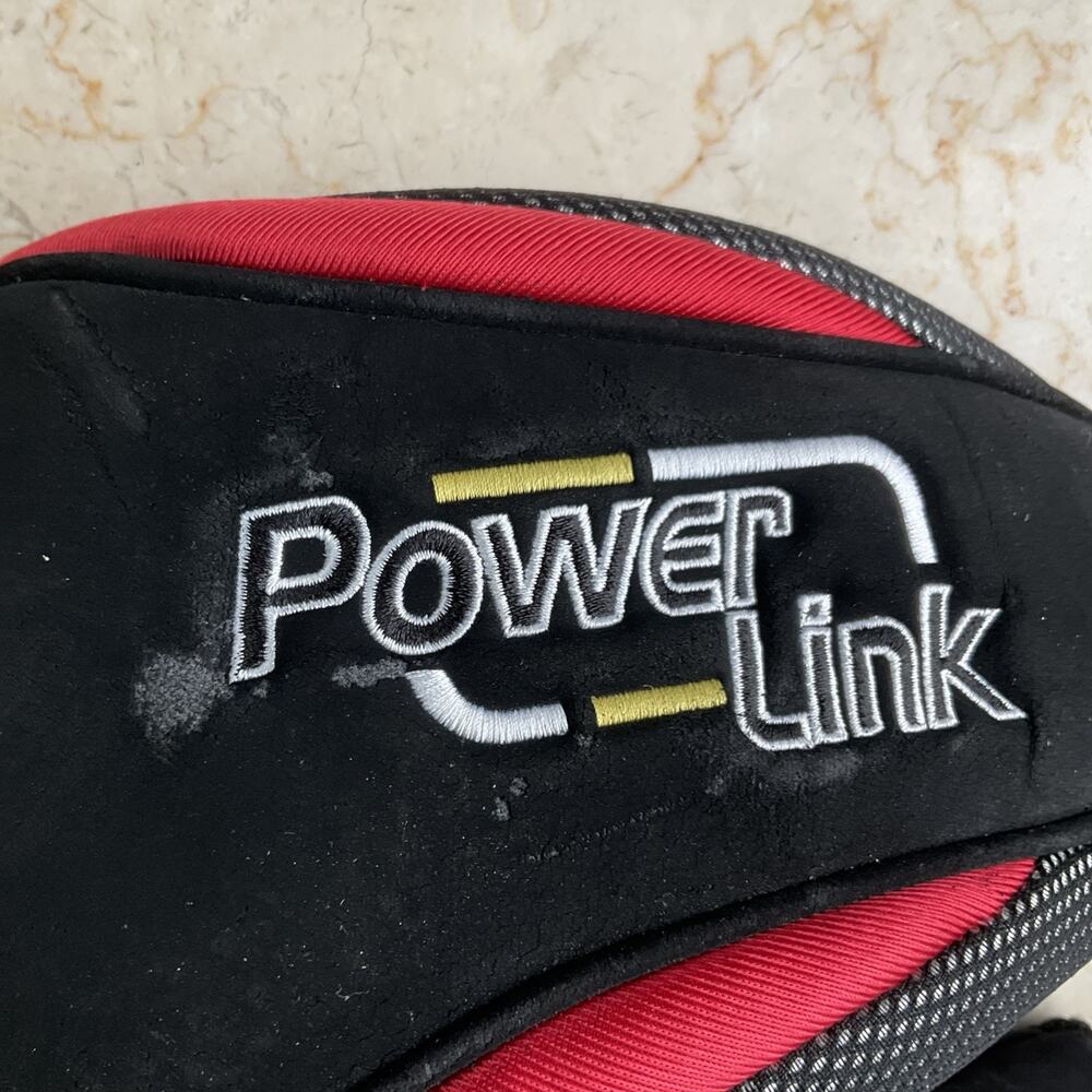 Snake Eyes Power Link 1 Driver & 3 wood Golf Head Covers Black Red Gold FLAWS - Picture 3 of 11